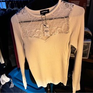 NWT EXPRESS LACE SWEATER
